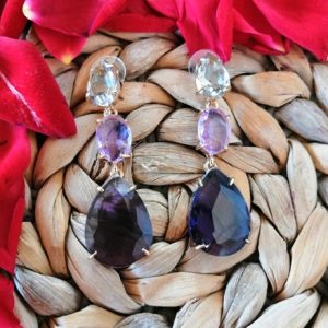 Pendientes "Waros" en bisutería de cristal de alta calidad